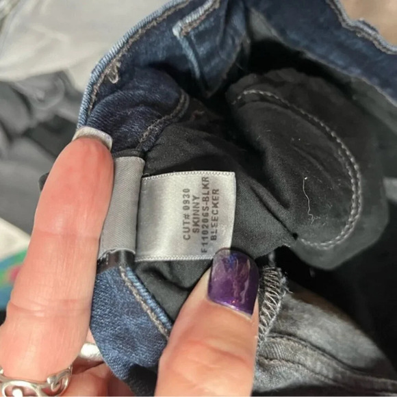 Koral Color Block Two Tone Blue & Black Skinny Jeans - Picture 10 of 14